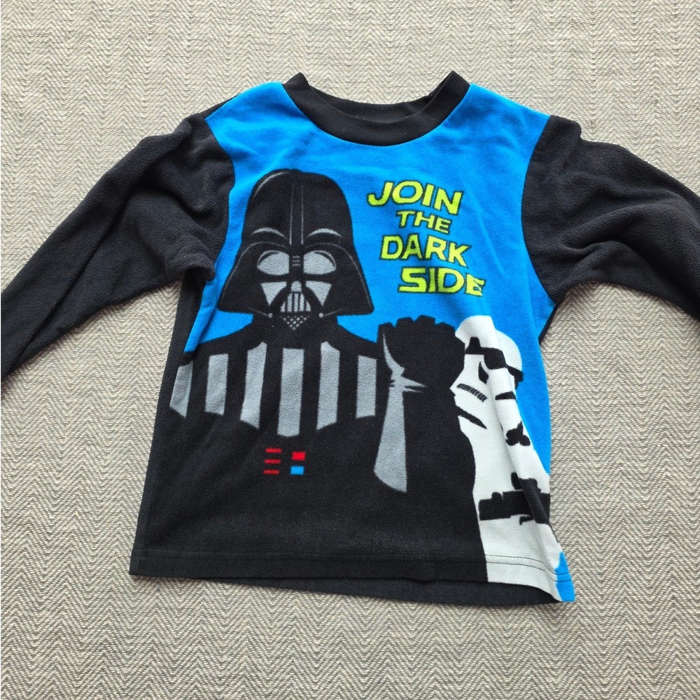 Star Wars Darth Vader Join The Dark Side Fleece Pajama Top Boys Size 8 Black
